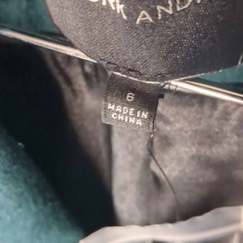 NWT Andrew Marc Fur Trim Dark Emerald Green Pea Wool Trench Coat 6 - Picture 6 of 11